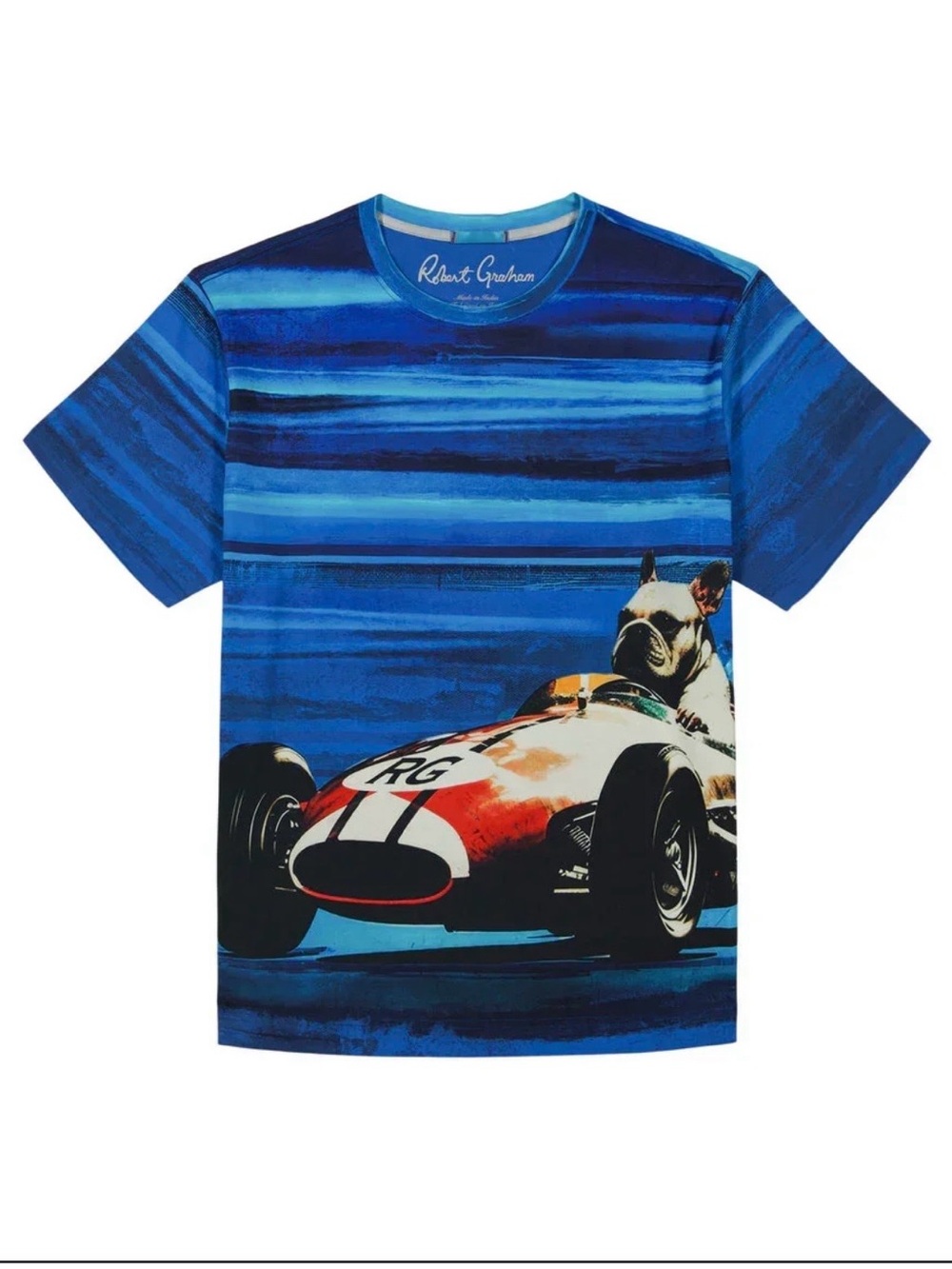Robert Graham Cruisin Graham Cobalt Short Sleeve T Shirt Men's Size XL NEW